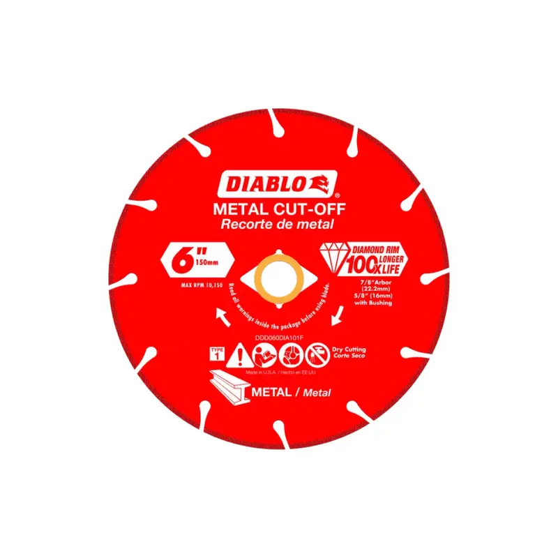 6-Inch Diamond Metal Cut-Off Disc – Durable Abrasive Wheel 1