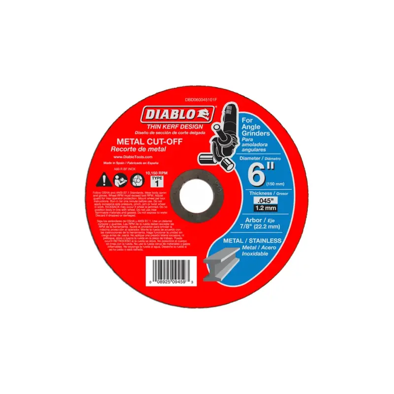 6-Inch Metal Cut-Off Disc For Industrial Use 1