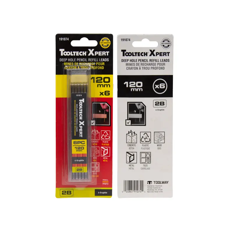 6-Pack Black Graphite Refills For Steel Pencils (120 Mm) 1