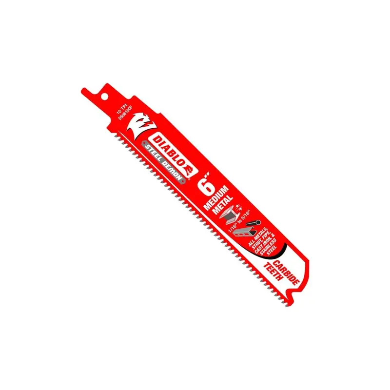 6" Steel Demon Carbide Reciprocating Blade – Medium Metal Cutting 1