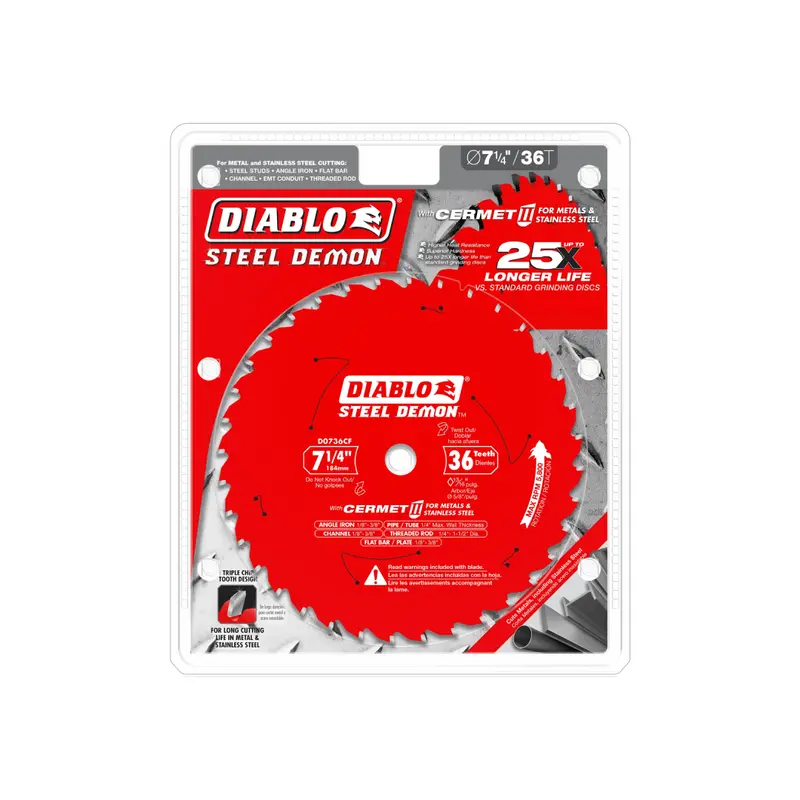 7-1/4-Inch 36-Tooth Steel Demon Cermet Ii Circular Saw Blade – Metal & Stainless Steel 1