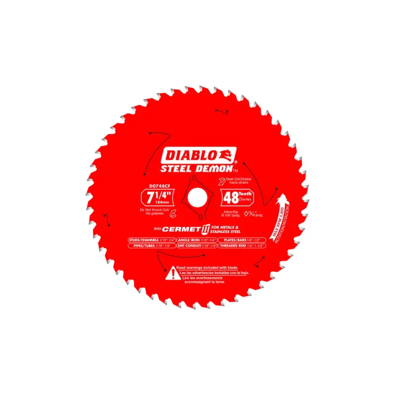 7.25-Inch X 48-Tooth Steel Demon Cermet Ii Saw Blade For Medium-Density Metal 1