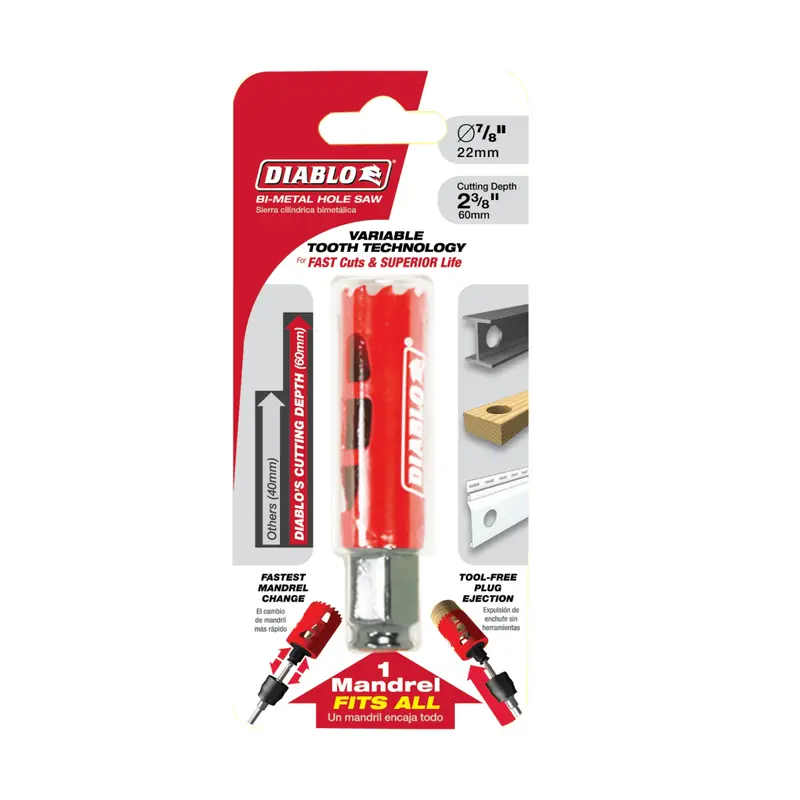 7/8" Bi-Metal Hole Saw – Compact & High-Strength Design 1
