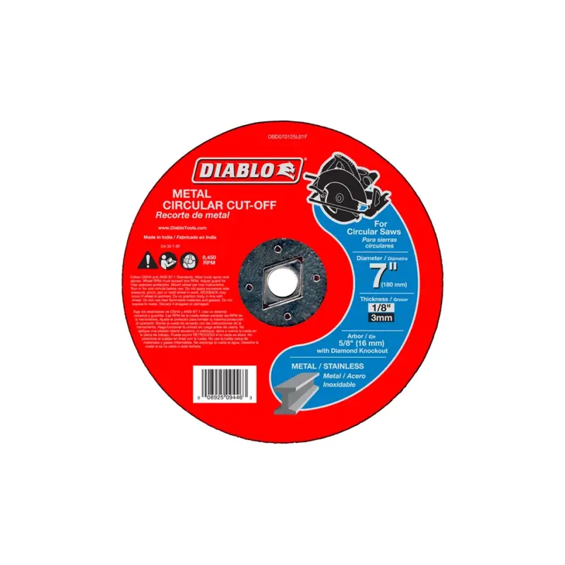 7-Inch Reinforced Metal Cutting Disc 1