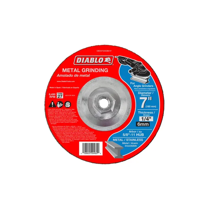 7-Inch Type 27 Hub-Mounted Metal Grinding Disc 1