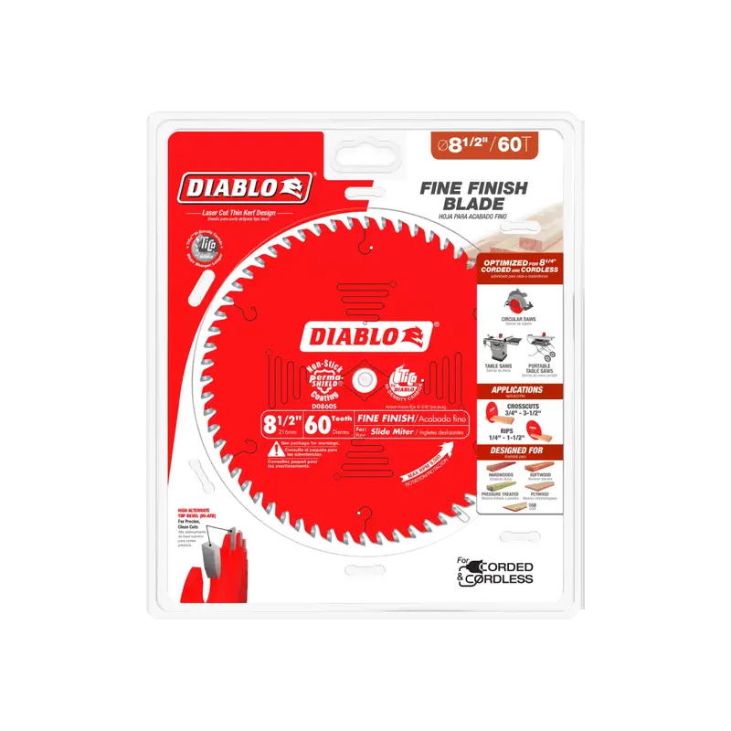 8-1/2-Inch 60-Tooth Fine-Finish Circular Saw Blade 1