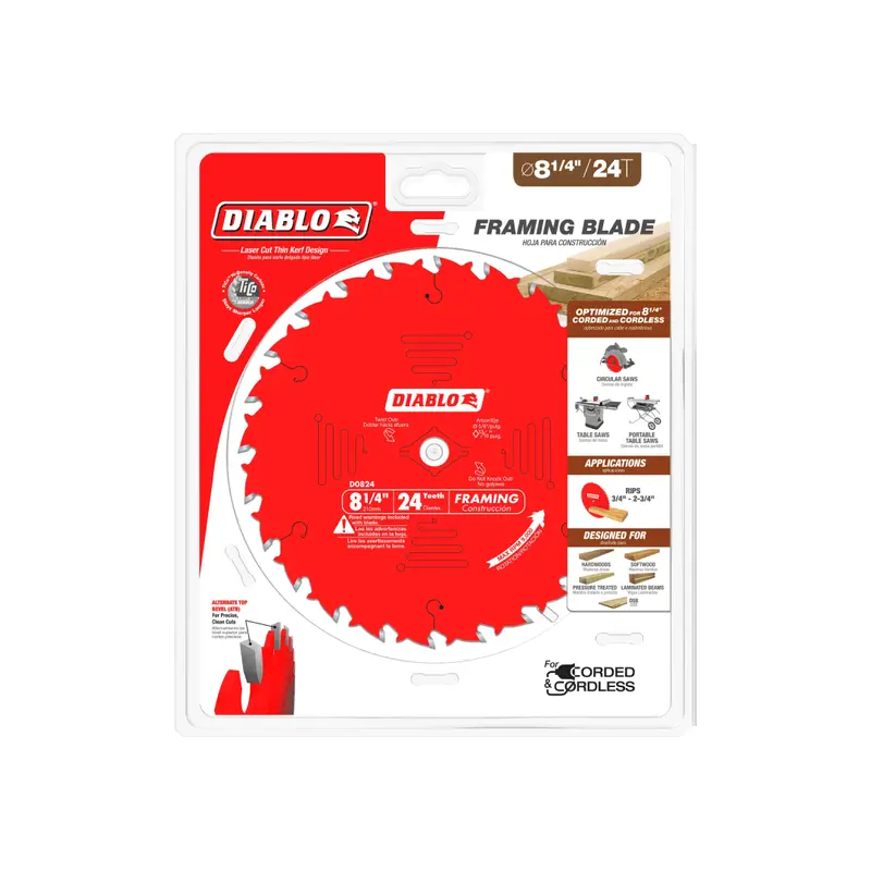 8-1/4-Inch 24-Tooth Framing Circular Saw Blade 1