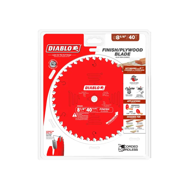 8-1/4-Inch 40-Tooth Finishing Circular Saw Blade 1