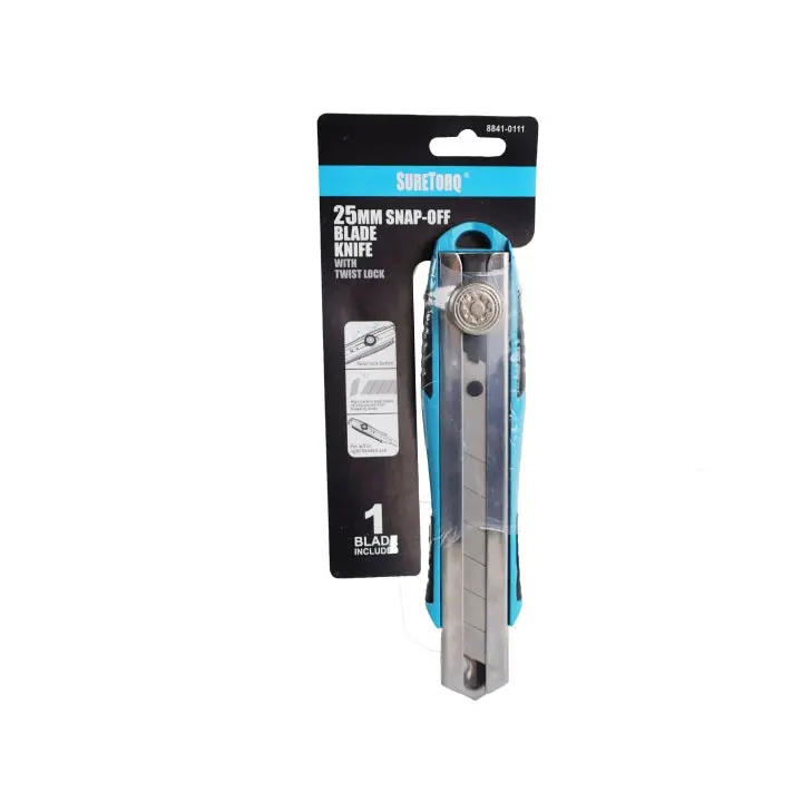 8841-0111Ca Suretorq 25 Mm Snap-Off Blade Knife – Twist-Lock Blade Holder 1