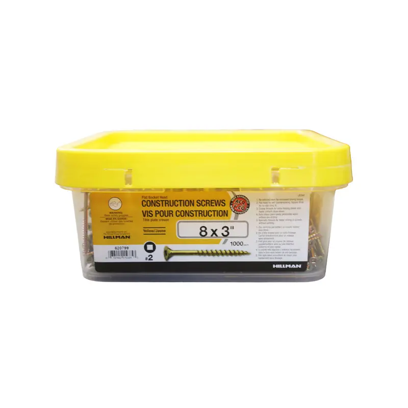 8X3 In #2 Construction Screw – Structural Grade, 1000-Pack 1