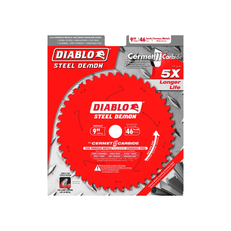 9-Inch 46-Tooth Steel Demon Cermet Ii Circular Saw Blade – Metals & Stainless Steel 1
