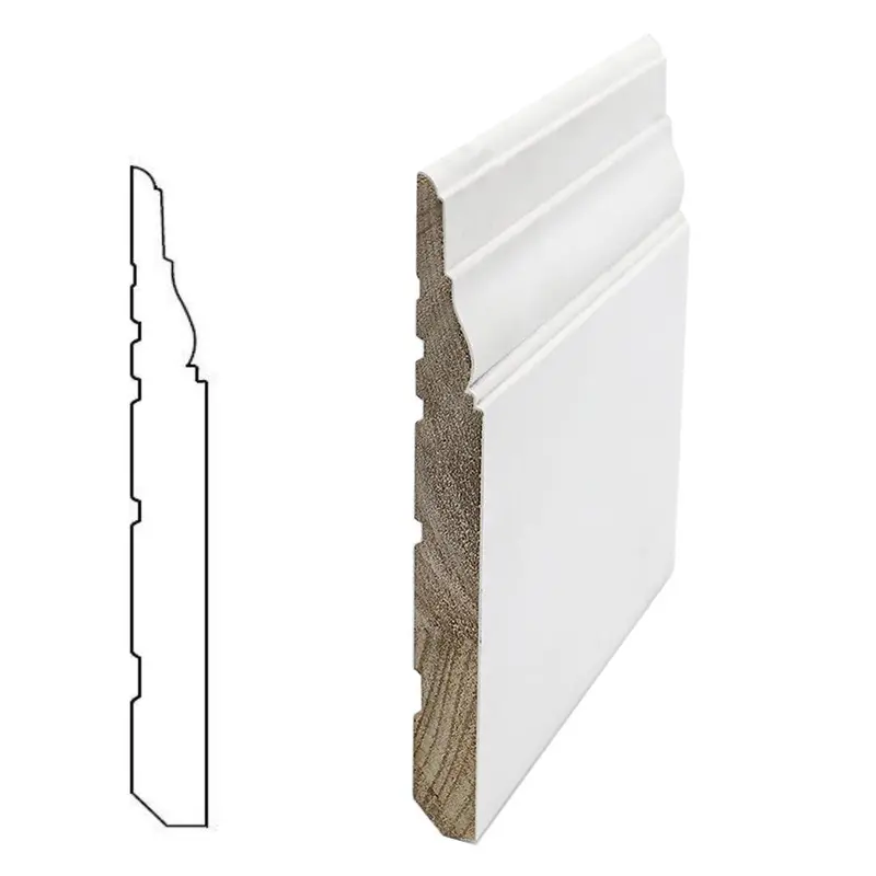 Ac12: 7-1/4" × 12' Tudor-Style Wood Baseboard 1