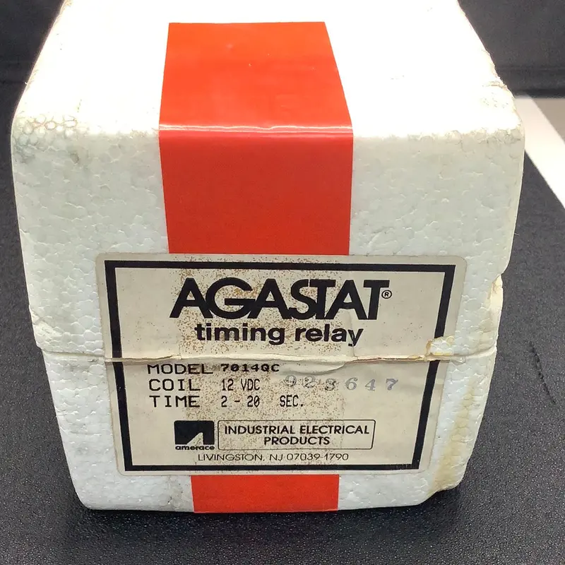 Agastat/Tyco 7014Qc Delay-On-Operate Timer – 12Vdc, Adjustable 2–20 Second Activation 1