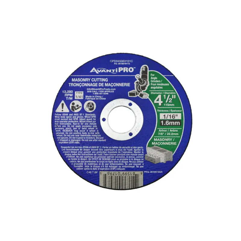 Ap 4-1/2" × 1/16" Masonry Cutoff Wheel – Model Cpd045063101C 1