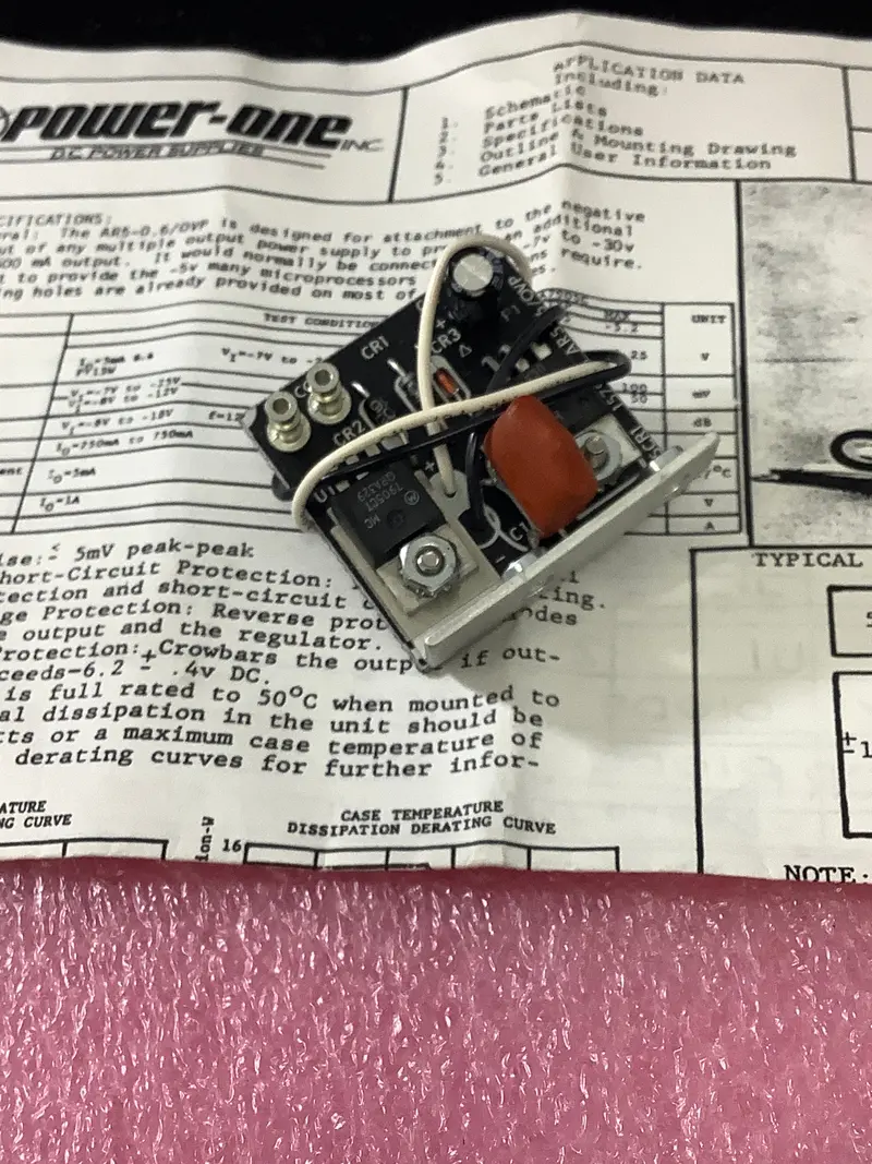 Ar5-0.6/Ovp – Power-One -5Vdc 600Ma Add-On Voltage Supply 1