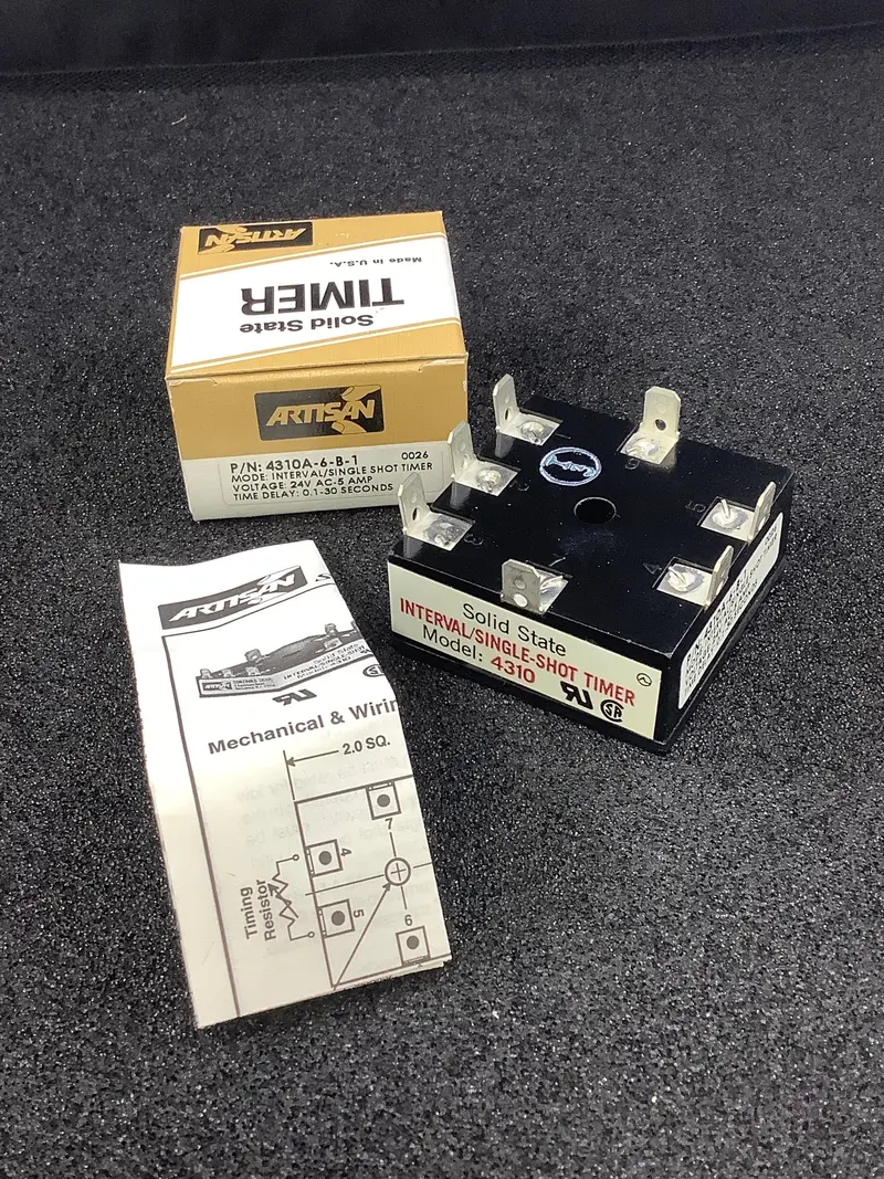Artisan 4310A-6-B-1 24Vac Adjustable Time-Delay Relay (0.1–30 Seconds) 1
