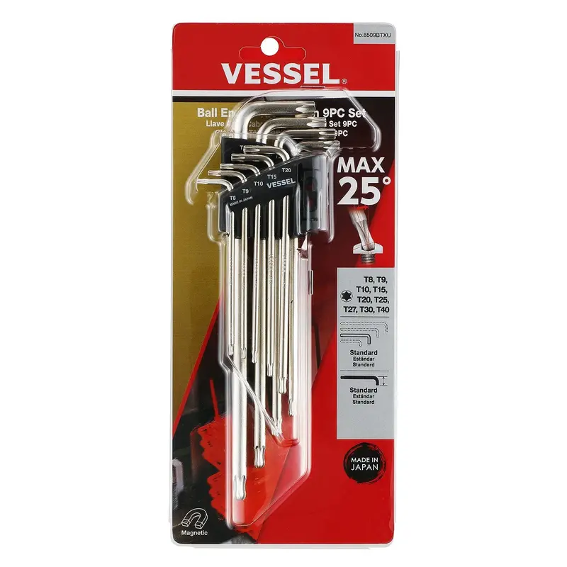 Ball-End Torx L-Key Set – 9-Piece, Metric – Model 8509Btxu 1