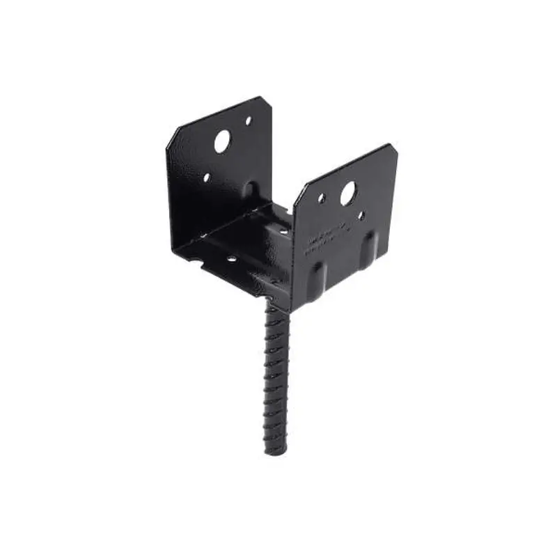Black-Finished Hot-Dip Galvanized Rebar Carport Saddle – 3-7/16 Inch 1
