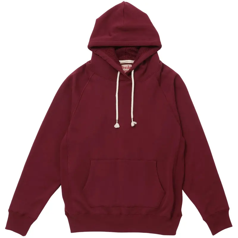 Burgundy Pullover Hoodie – Super Looper French Terry Knit 1