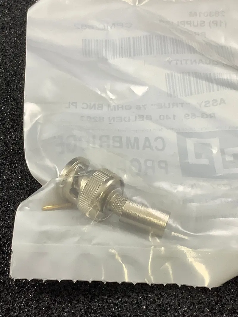 Cambridge Cpmc682 75-Ohm Male Bnc Plug Connector For In-Line Use With Crimp Or Solder Termination 1