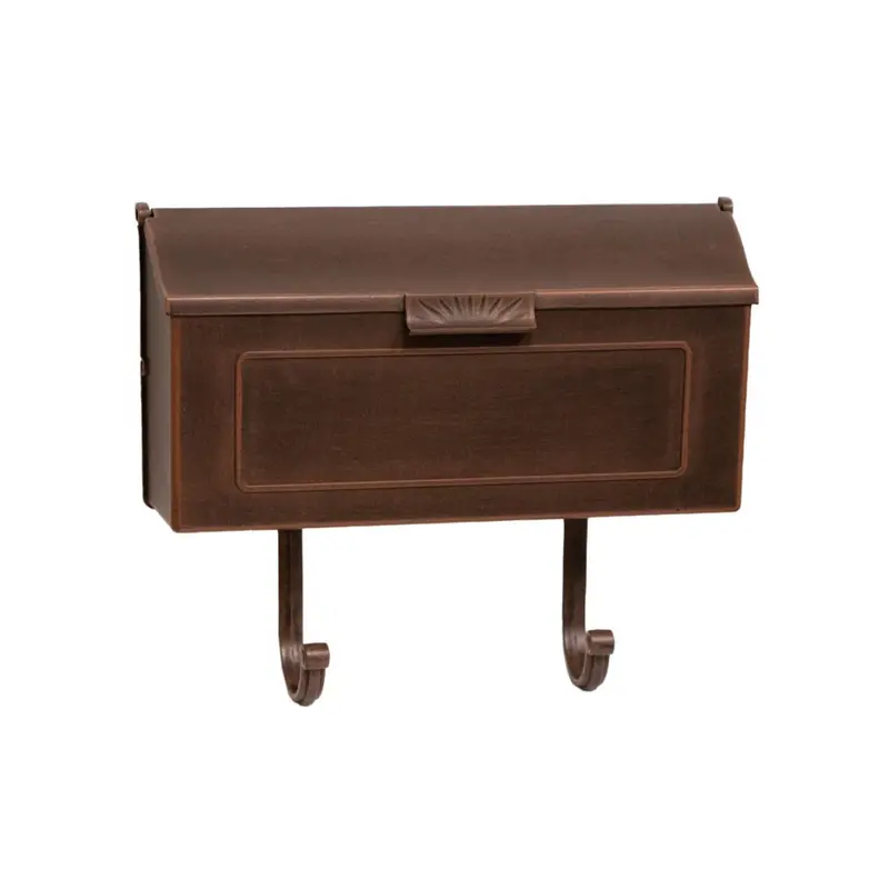 Cast Aluminum Copper-Finish Mailbox – 16" X 8.25" X 4.25" 1