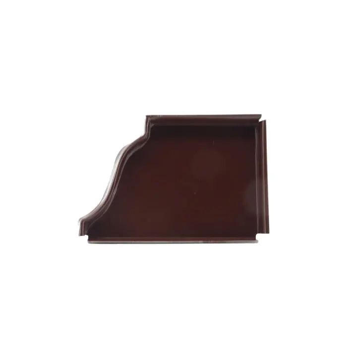 Chocolate Semi-Gloss Aluminum Gutter Left End Cap – Pack Of 50 1