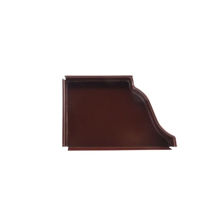 Chocolate Semi-Gloss Aluminum Gutter Right End Cap – Pack Of 50 1