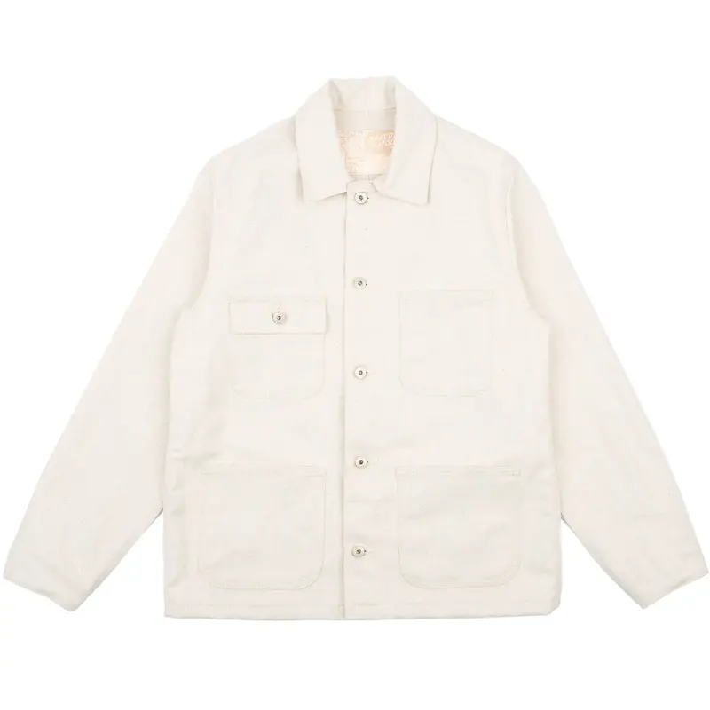 Chore Coat In Tabi Selvedge Denim – Off-White Natural Hue 1