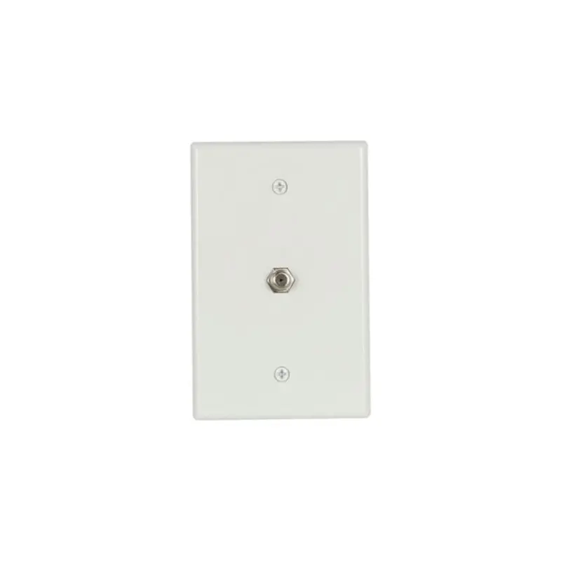 Coaxial Wall Plate With Integrated F-Type Connector 1