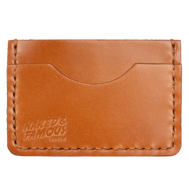 Cognac Tan Shinki Cordovan Leather Card Holder 1