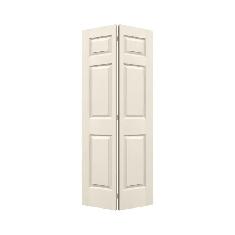 Colonial Primed Textured Composite Bi-Fold Closet Door Set – 6-Panel Design 1