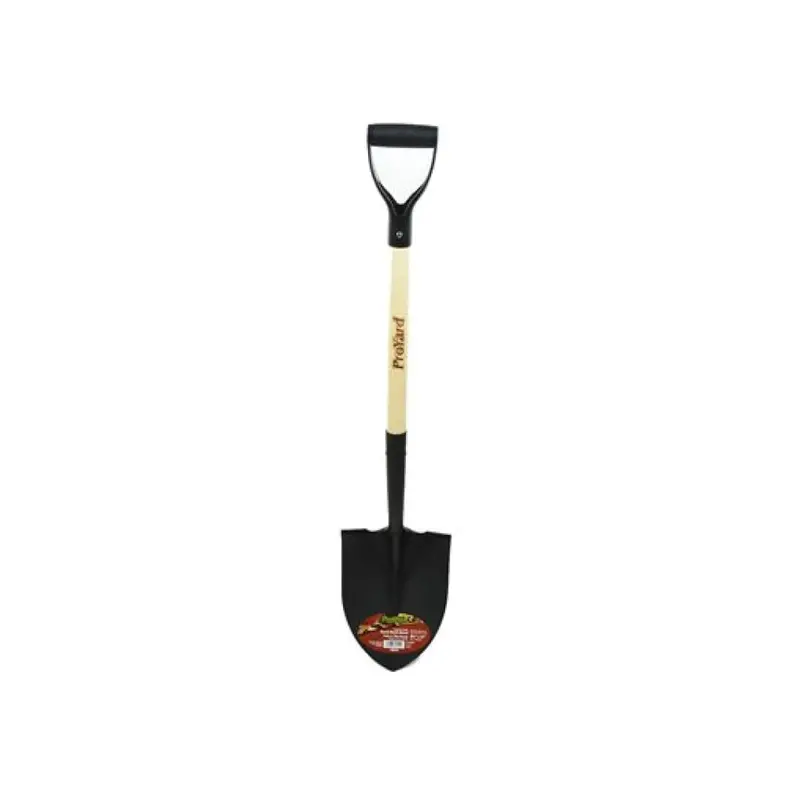 Compact Round-Point Wood D-Handle Shovel – 39-Inch Shaft, 8.5-Inch Blade 1