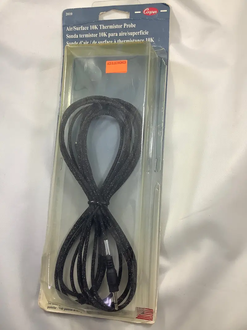 Cooper Atkins 2010 Thermistor Air Probe, 10K Ohm, 12-Foot Cord, Part No. 2010-Cooper 1