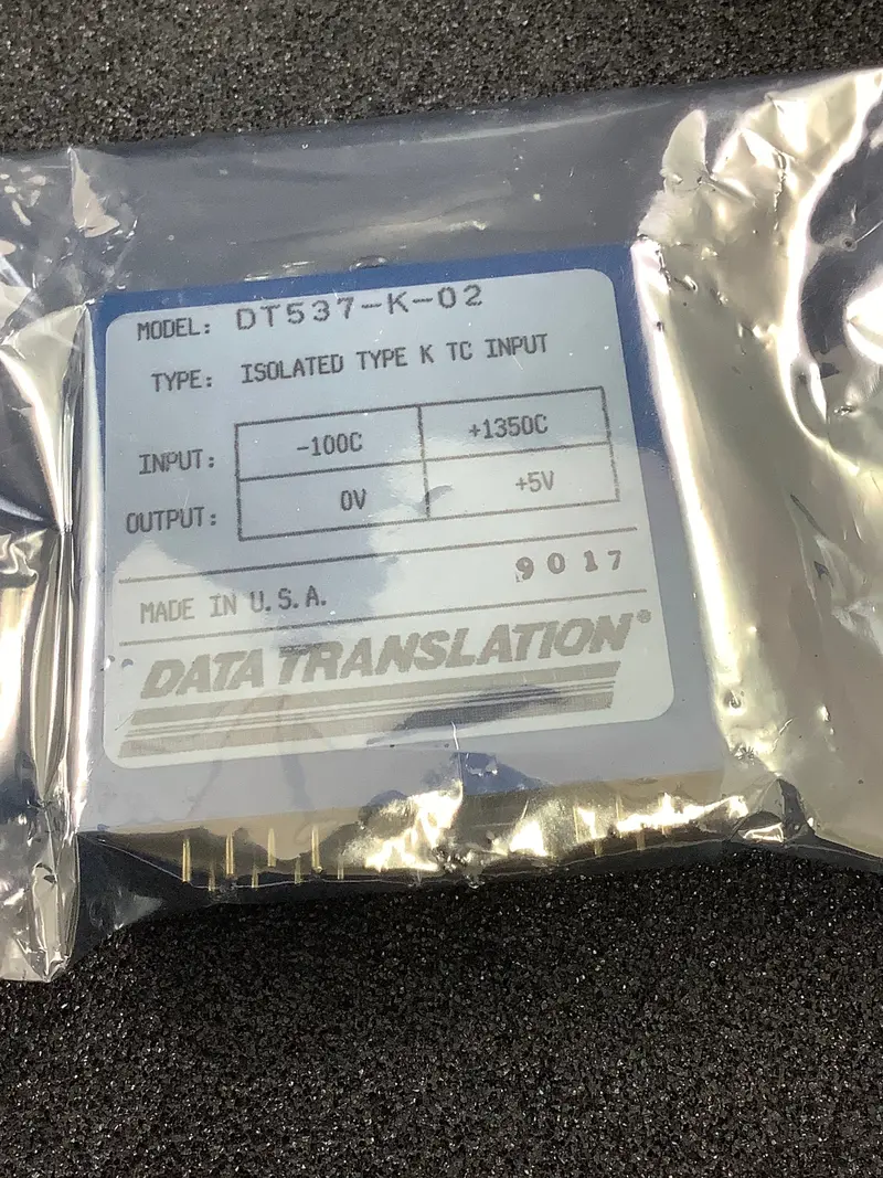 Data Translation Dt537-K-02 Isolated Thermocouple Input Module – Type K Support 1