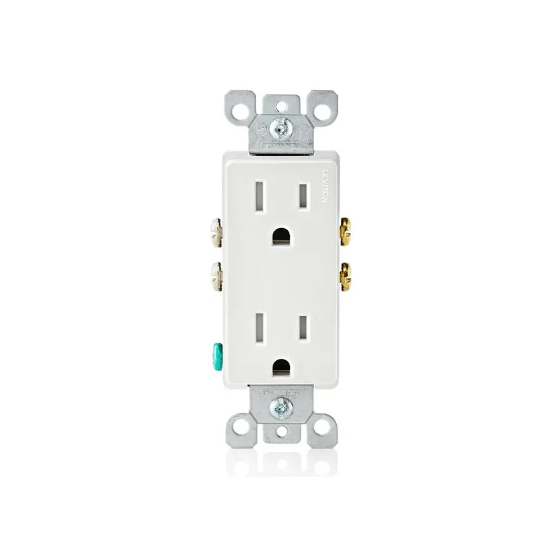 Decora 15A Tamper-Resistant Duplex Receptacle, Grounded – T5325-W 1