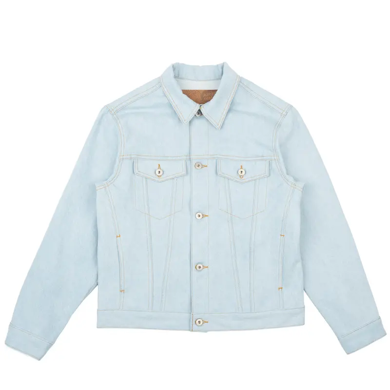 Denim Jacket In Secret Agent Denim – Distressed Bleach-Blue Wash 1