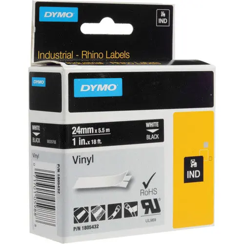 Dymo 1" Black-On-White Thermal Label Roll – Model 1805432 1