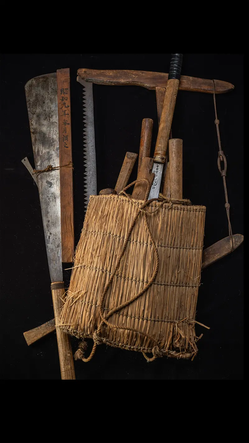 Early Showa-Era Bicchu Forestry Craftsman Tool Set – Japanese Regional Heritage 1
