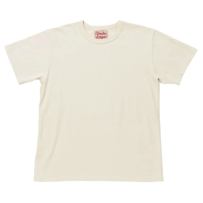 Ecru Els Recycled Cotton Slub Crewneck T-Shirt 1