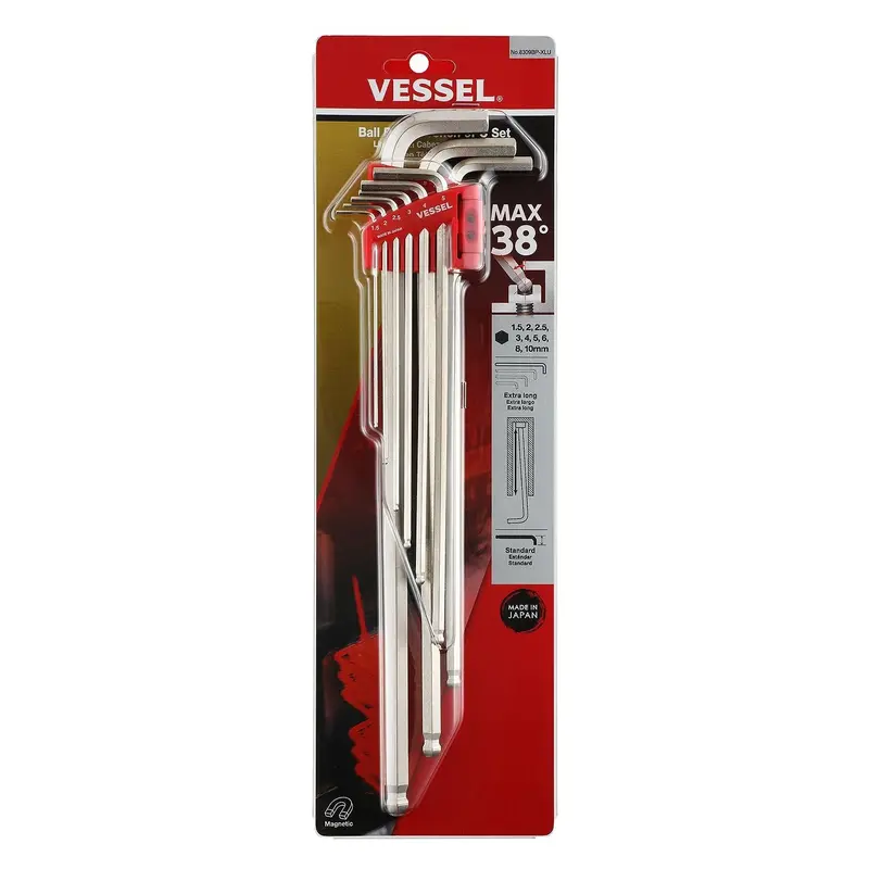 Extra-Long Ball-Point Hex Key Set – 9-Piece, Metric – Model 8309Bpxlu 1