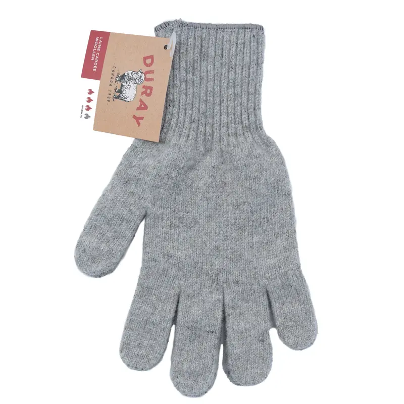 Fine-Gauge Wool Gloves – Soft Grey Finish 1