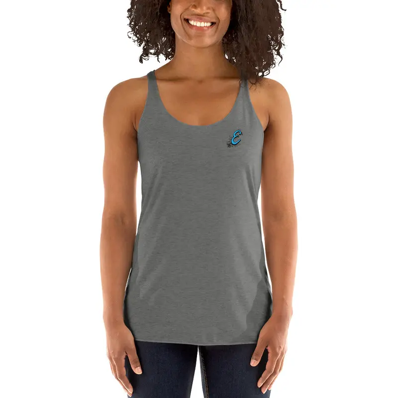 Floral "E" Women'S Racerback Tank Top 1