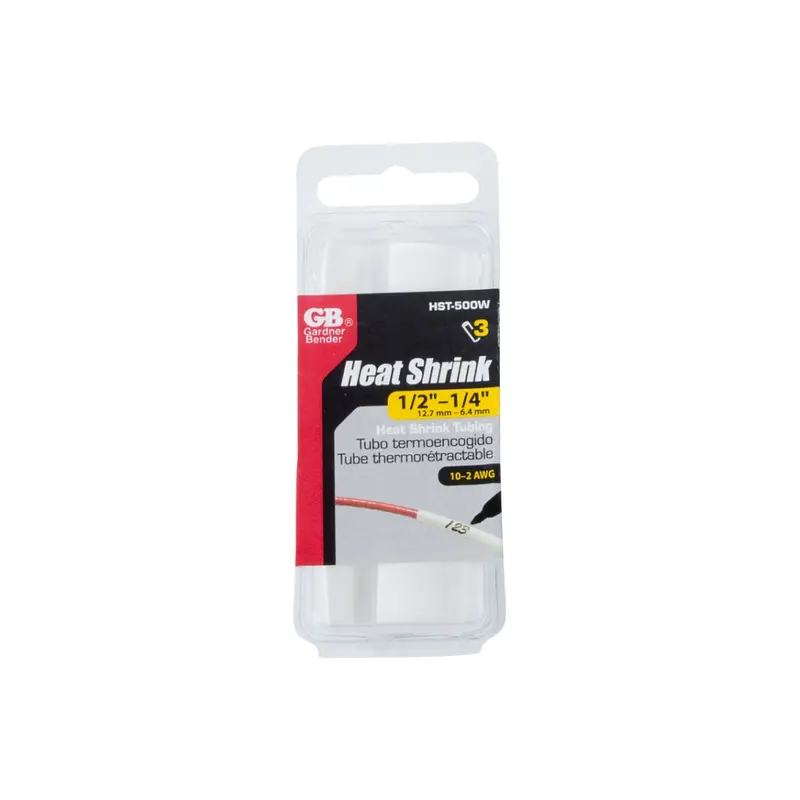 Gardner Bender Hst-500W White Heat Shrink Tubing – 1/2" Diameter, 4" Length 1