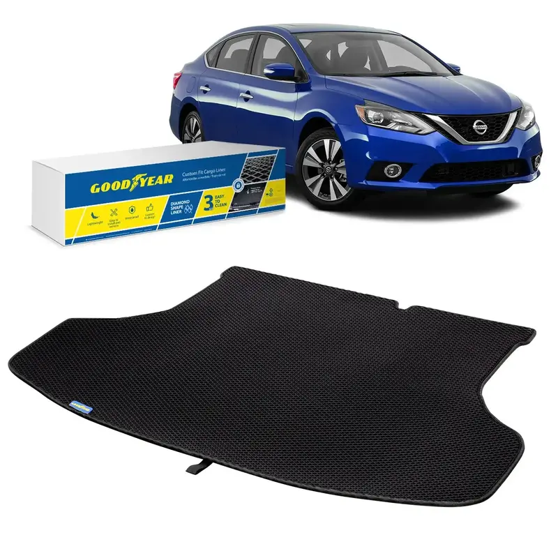 Goodyear Custom-Fit Diamond-Tech Cargo Mat Liner – All-Weather Protection For Sedans And Suvs 1