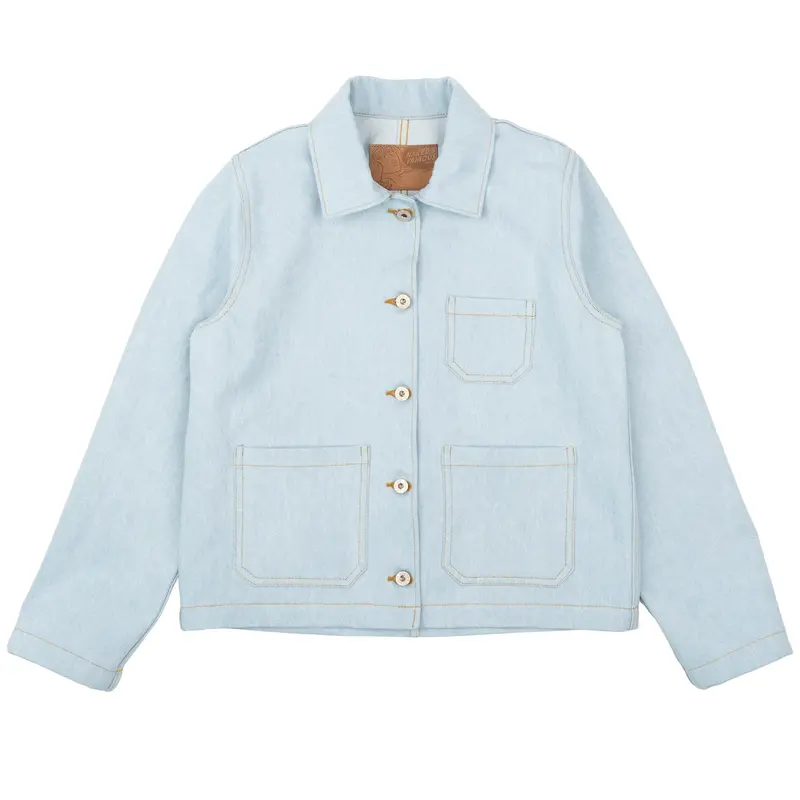 Gracie Jacket In Secret Agent Denim – Bleach-Blue Wash 1