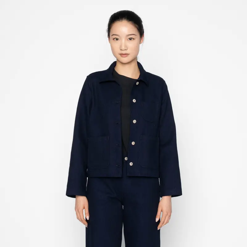 Gracie Maekake Dobby Jacket – Indigo 1