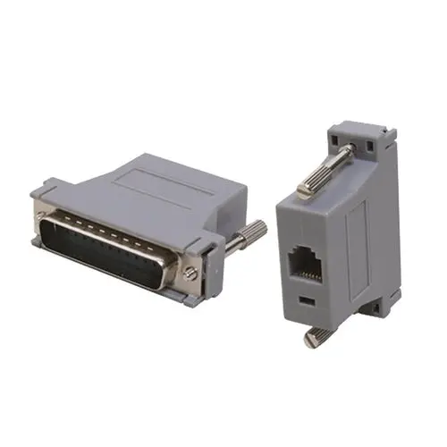 Gray 8-Conductor Rj45 To D-25 Male Modular Adapter 1