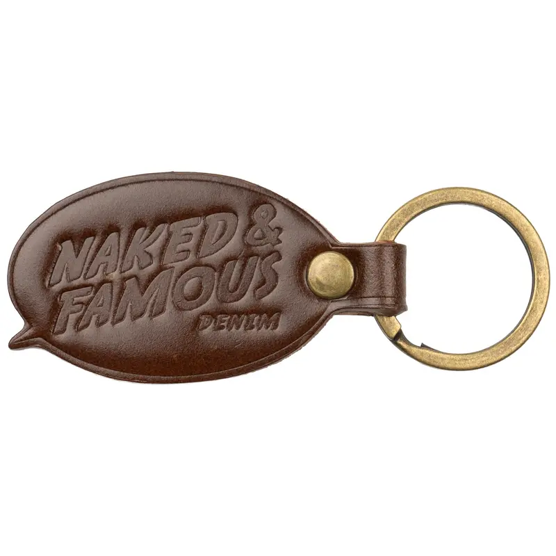 Handcrafted Shell Cordovan Leather Key Charm In Brown 1