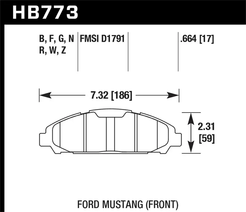 Hawk Performance Hb773R.664 Street Race Brake Pads – 0.664-Inch Thickness For High-Temperature Response 1