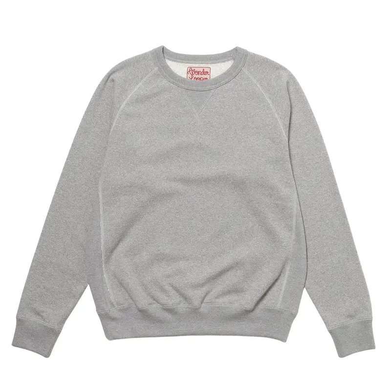 Heather Grey Pullover Crewneck – Super Looper French Terry 1